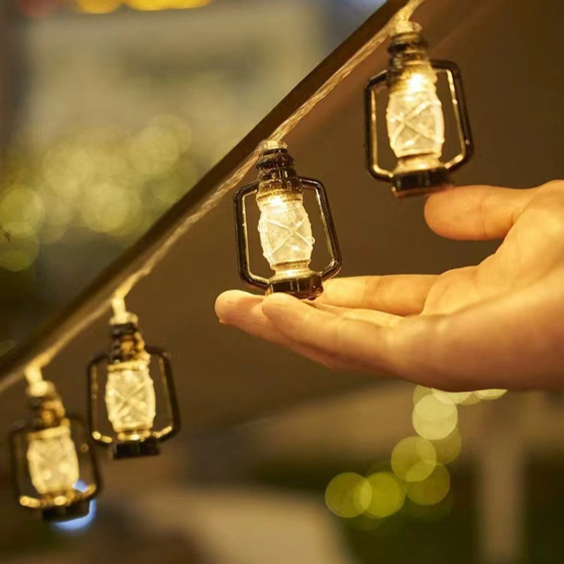Vintage Festoon String Lights for Outdoor Patio Garden Party Decor, Solar Battery USB Powered LED Strand with 10-100 Warm White Bulbs | Thomler