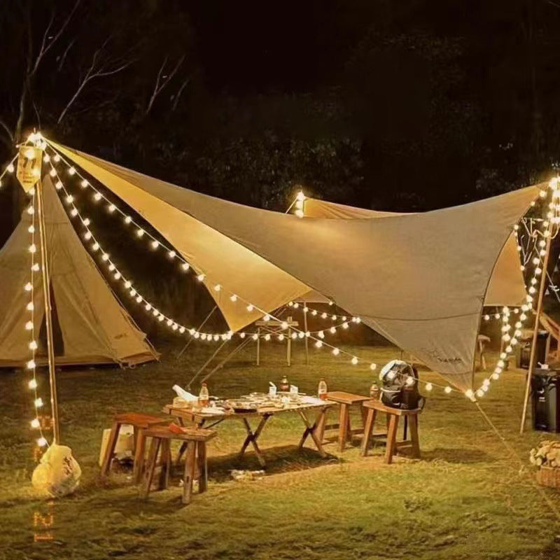Vintage Festoon String Lights for Outdoor Patio Garden Party Decor, Solar Battery USB Powered LED Strand with 10-100 Warm White Bulbs | Thomler
