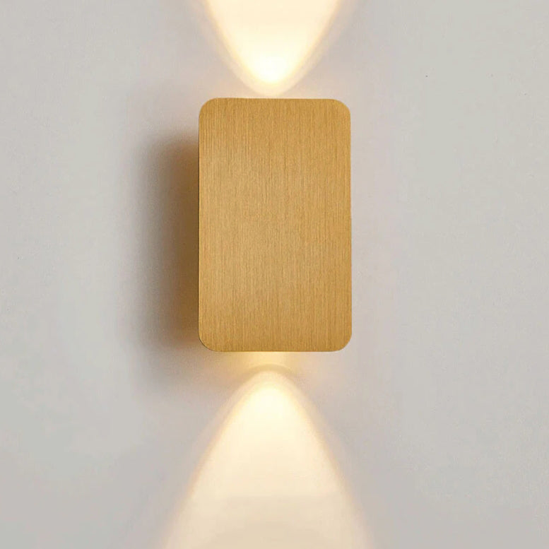 2-Light Aluminum Wall Sconce Modern Flat Rectangular LED Fixture for Bedroom, Hallway & Living Room | Hardwired Mount Lighting | Thomler