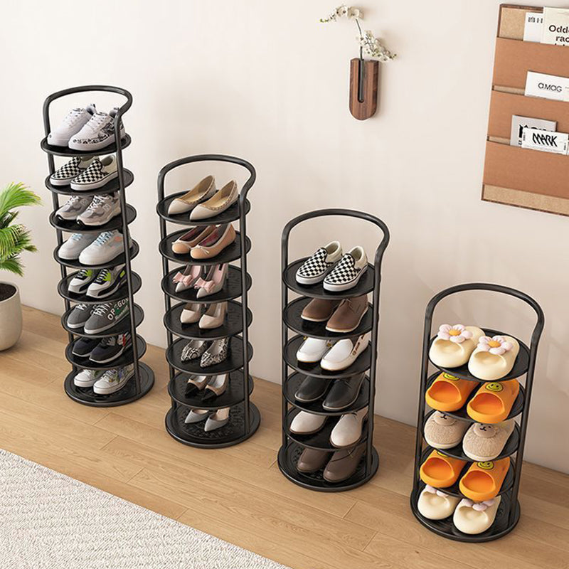 Metal Shoe Rack Tower – Vertical Round Organizer for Entryway & Closet – 5 to 8 Tier Storage | Thomler