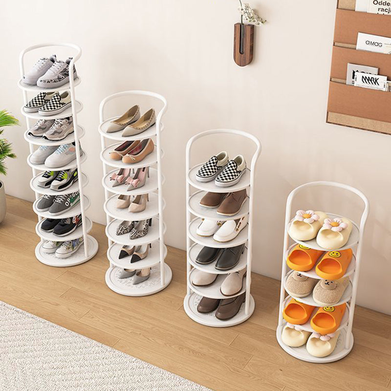 Metal Shoe Rack Tower – Vertical Round Organizer for Entryway & Closet – 5 to 8 Tier Storage | Thomler