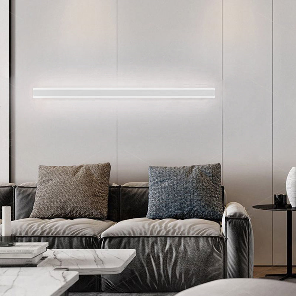 Contemporary Linear LED Wall Light Metal & Acrylic Bedroom Accent 24-47 in | Thomler