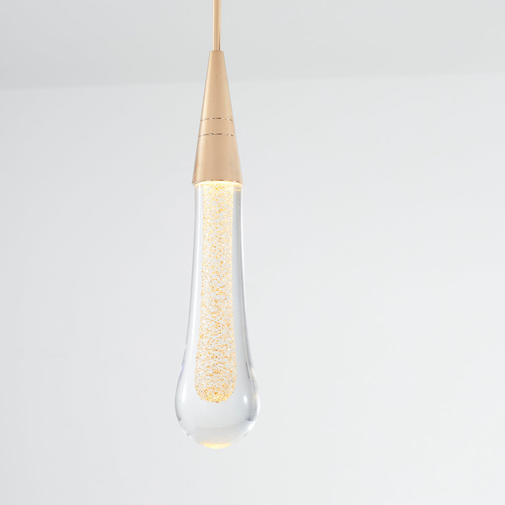 Golden Teardrop Crystal Chandelier for Kitchen and Living Room | Thomler