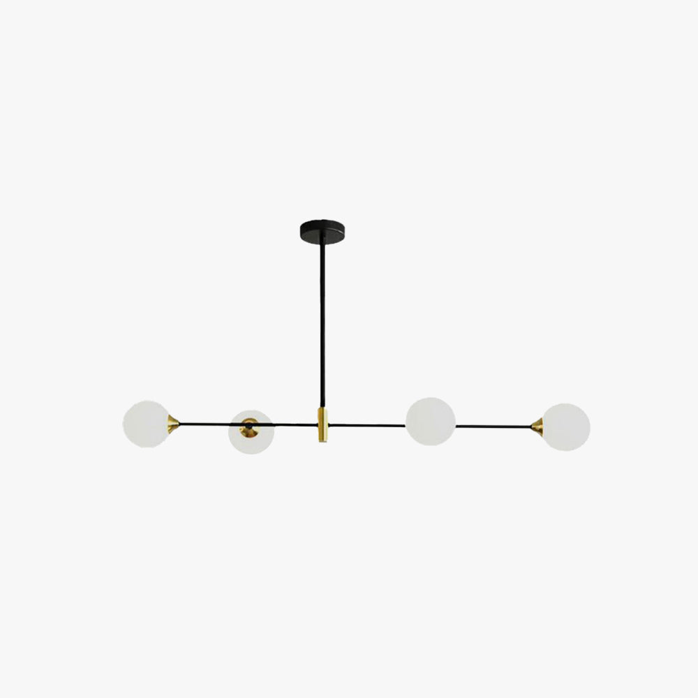 Modern Bubble Glass Chandelier with Black Metal Frame – Multi-Directional Pendant Lighting for Dining Room & Living Room | Thomler
