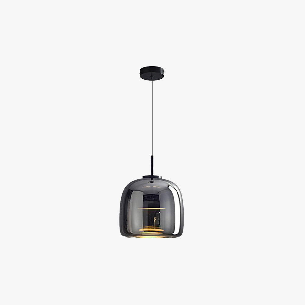 Charcoal Translucent Glass Drop Ceiling Fixture – Modern Ambient Hanging Lamp for Dining Room & Kitchen Island | Thomler