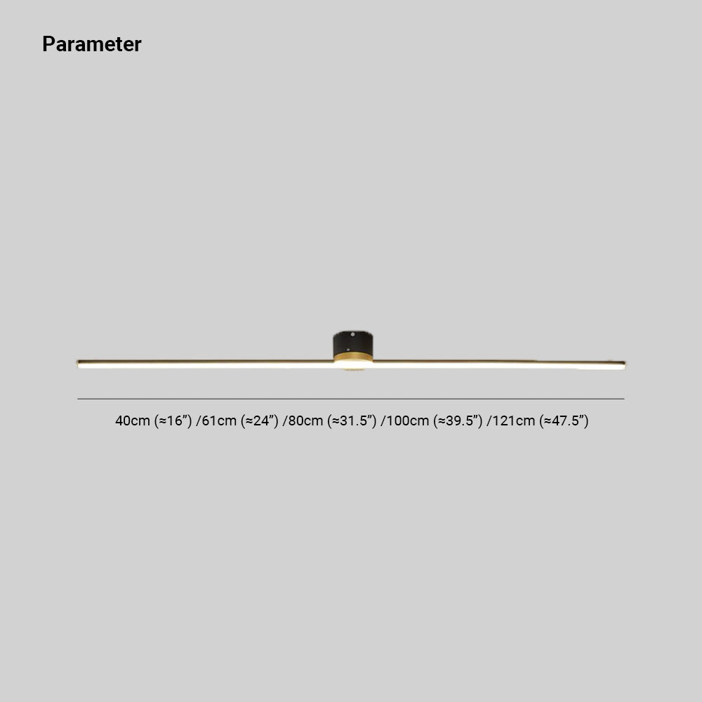 Sleek LED Flush Mount Ceiling Light for Bedroom Living Room Kitchen Hallway Modern Linear Panel Fixture with Silicone Diffuser | Thomler