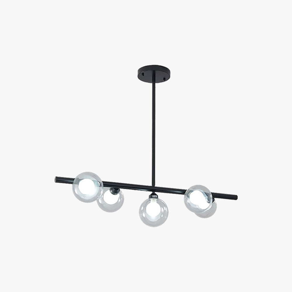Kitchen Island Overhead Fixture with Textured Glass Globes 5 or 6 Heads Hanging for Dining Room | Thomler