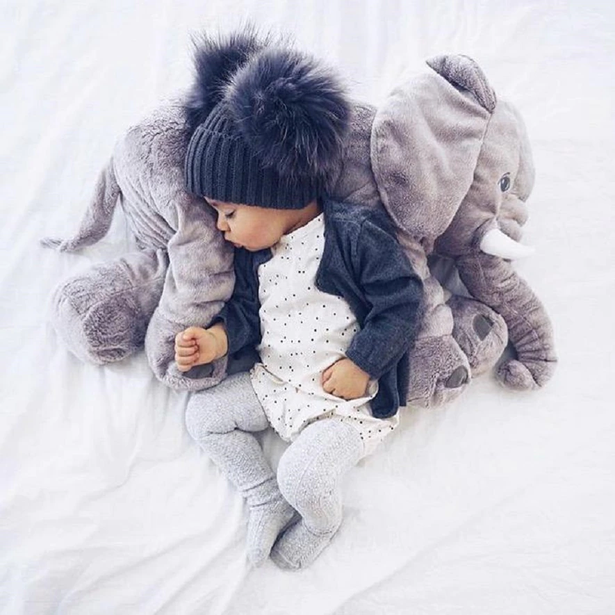 Plush Elephant Nursery Pillow for Babies & Toddlers – Soft Cuddle Cushion for Nap Time, Play & Decor | Thomler