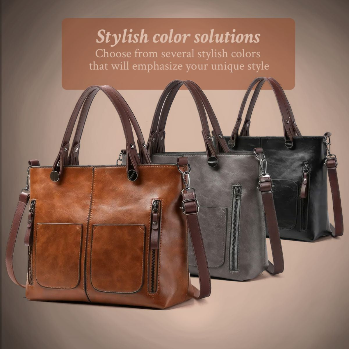 Genuine Leather Shoulder Bag with Adjustable Strap - Flap Closure Handbag for Women, Everyday Crossbody Purse | Thomler