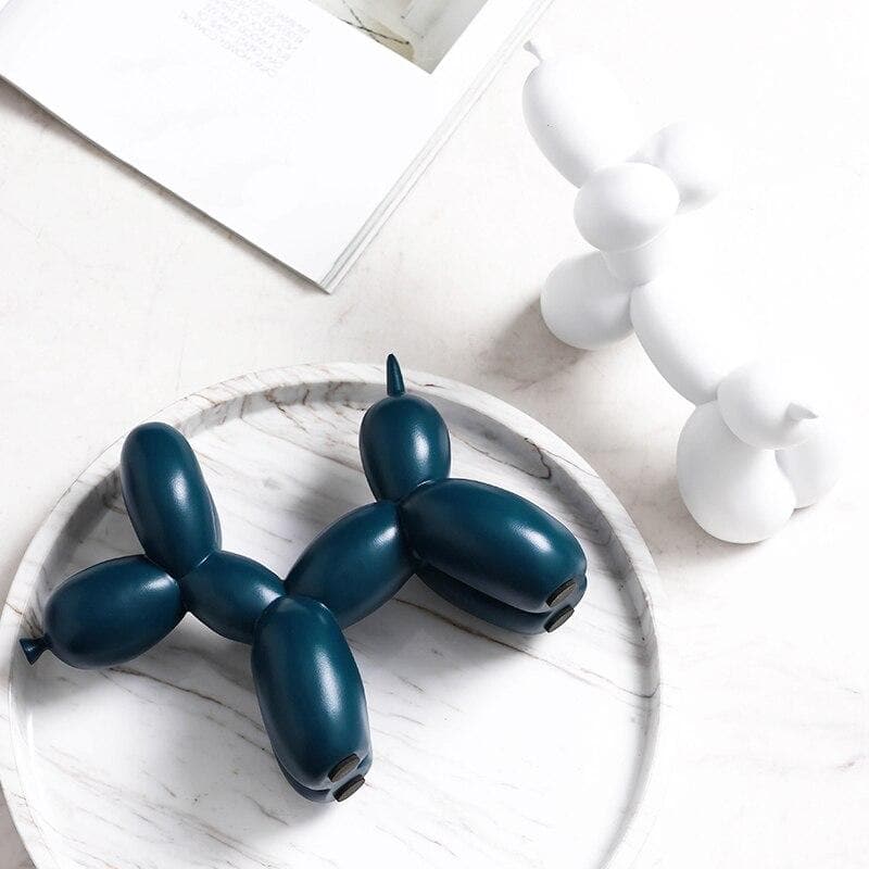 Balloon Dog Sculpture Resin 20.0 cm Modern Living Room Shelf Decor Contemporary Art Object Kids Room Ornament | Thomler