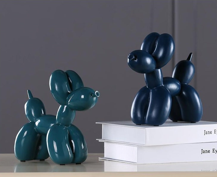 Balloon Dog Sculpture Resin 20.0 cm Modern Living Room Shelf Decor Contemporary Art Object Kids Room Ornament | Thomler