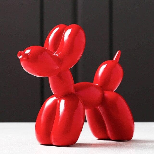 Balloon Dog Sculpture Resin 20.0 cm Modern Living Room Shelf Decor Contemporary Art Object Kids Room Ornament | Thomler