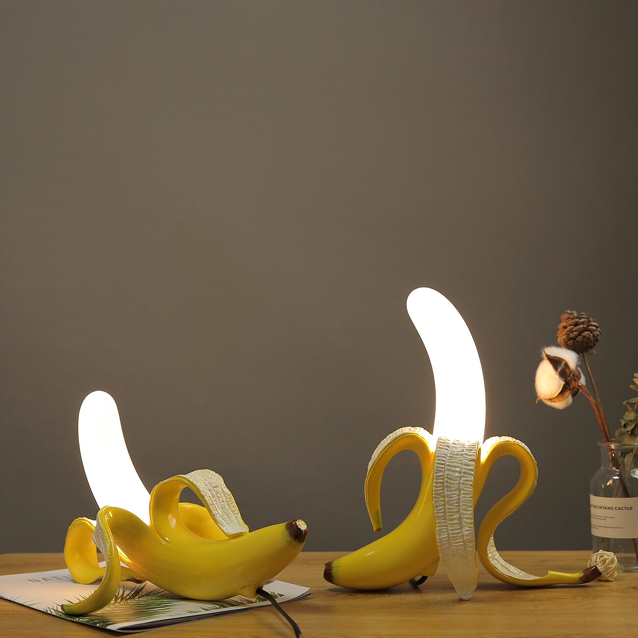 Sculptural Resin Accent Lamp with Warm 3000K LED Light for Nightstands Bedrooms Living Rooms Modern Organic Curved Design 12 Inch Small Deco | Thomler
