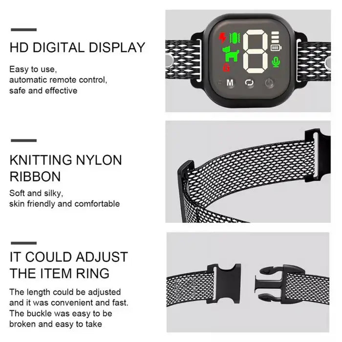 Touch-Screen Dog Training Collar with Adjustable Strap & Multiple Correction Modes for Small to Large Dogs | Thomler
