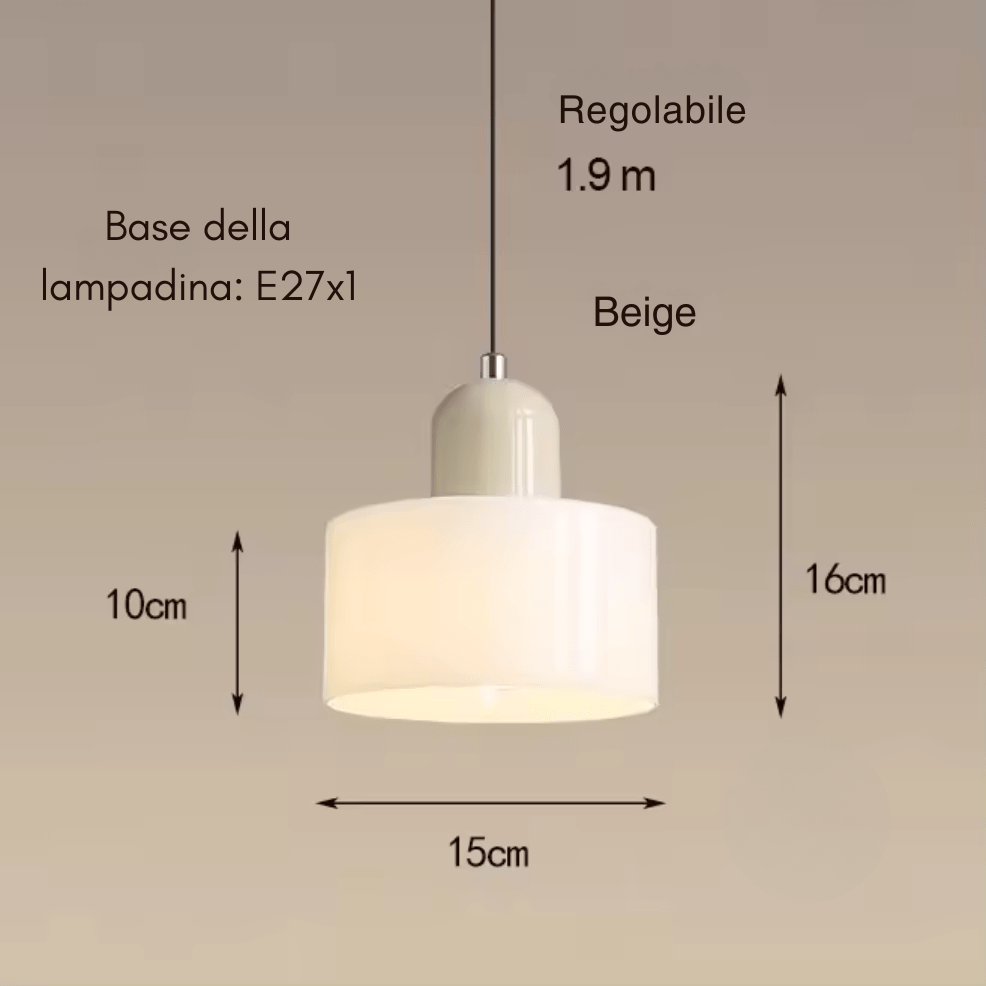 Handwoven Glass Pendant Light Bauhaus Style Indoor Hanging Lamp Adjustable Cable for Dining Room Kitchen Home Office | Thomler