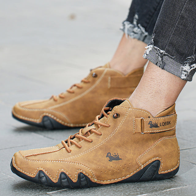 Supportive Leather Shoes with Arch Support Platform for All-Day Comfort – Breathable & Water-Resistant Non-Slip Sole for Men & Women | Thomler