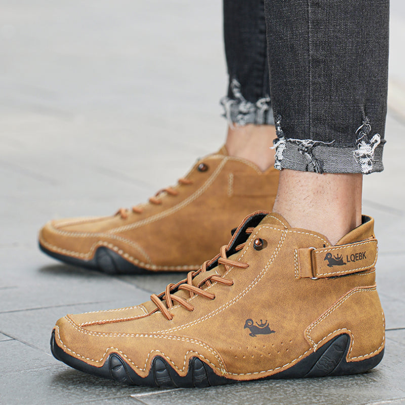 Supportive Leather Shoes with Arch Support Platform for All-Day Comfort – Breathable & Water-Resistant Non-Slip Sole for Men & Women | Thomler