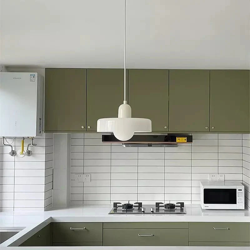 Art Glass Dome Pendant Light Fixture with Adjustable Cord for Kitchen Island Dining Room Bedroom | Modern Round Ceiling Hanging Lamp | Thomler
