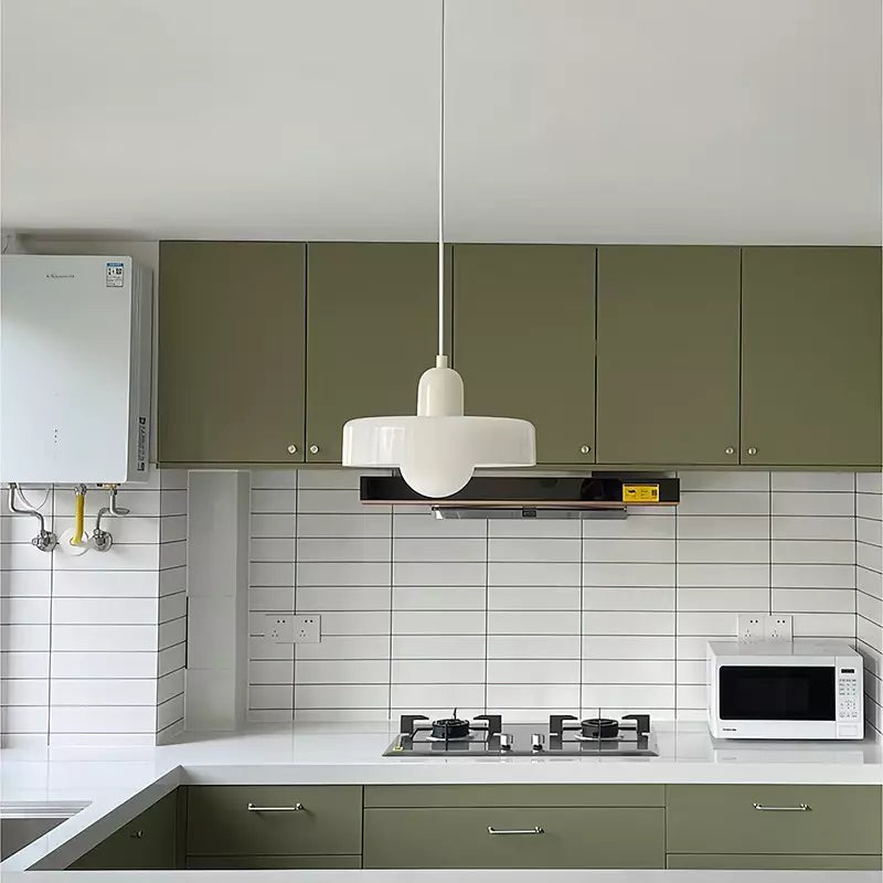 Glass Disc Pendant Light with Adjustable Cord – Modern Ceiling Fixture for Dining Room, Kitchen Island & Living Room | Thomler