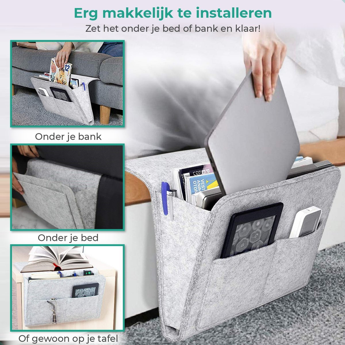 Bedside Storage Organizer for Mattress & Couch – Keep Essentials Close at Hand | Thomler