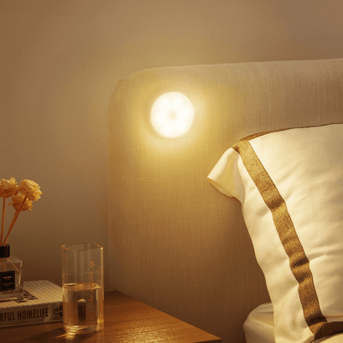 USB Rechargeable Motion Sensor Night Light – Round 3-Inch Puck Light for Closets, Hallways & Stairs – Auto On/Off Sensor Lamp – Battery | Thomler
