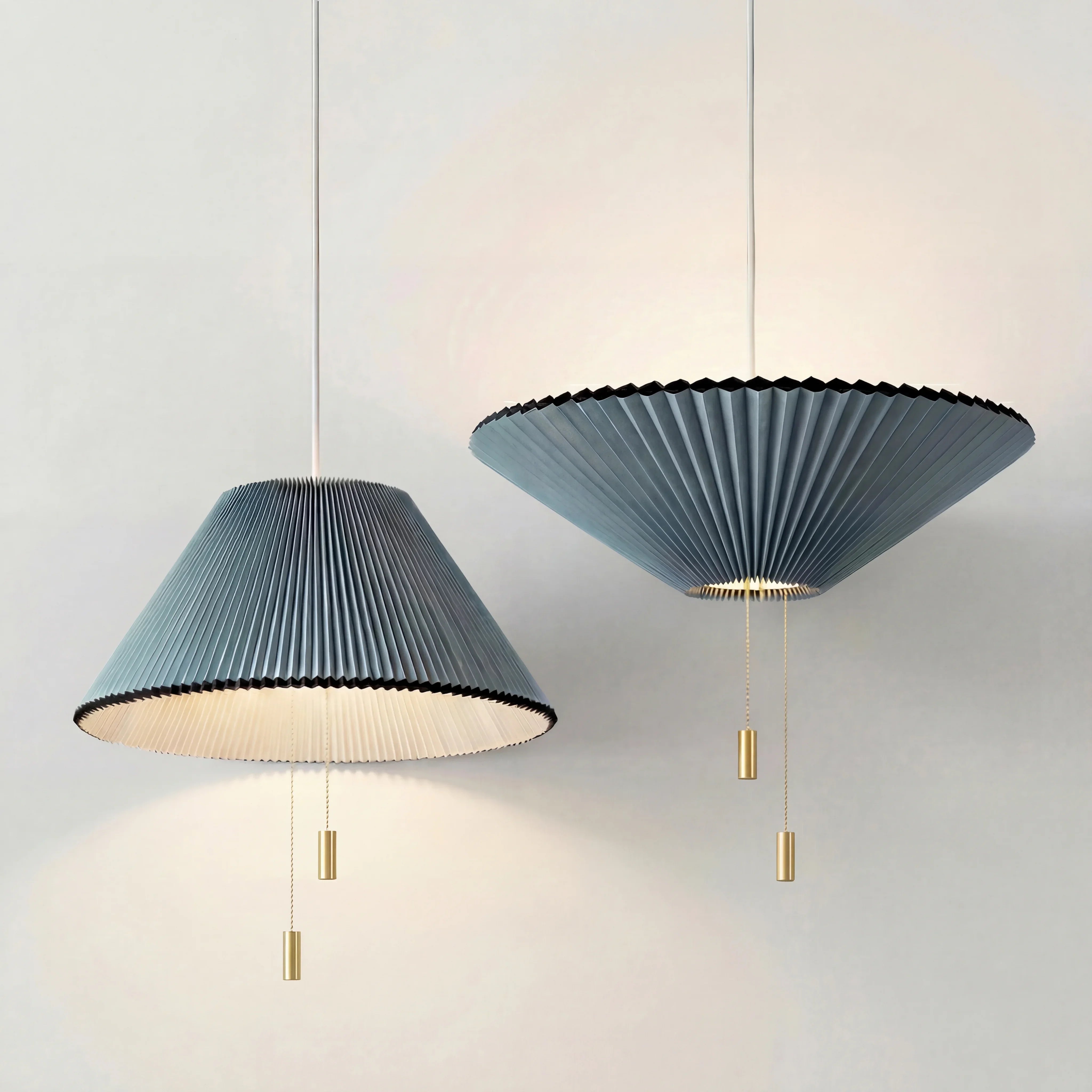 Pendant Light Paper Adjustable 12 in Round Cylinder Warm LED Dining Room Kitchen Hanging Lamp Multi-Scene Lighting | Thomler