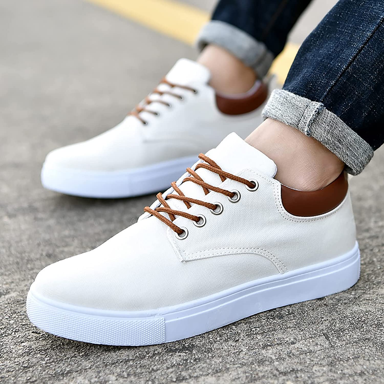 Canvas Sneakers for Men with Platform Sole – Casual Lace-Up Shoes for Work, Weekends & Everyday Wear | Thomler
