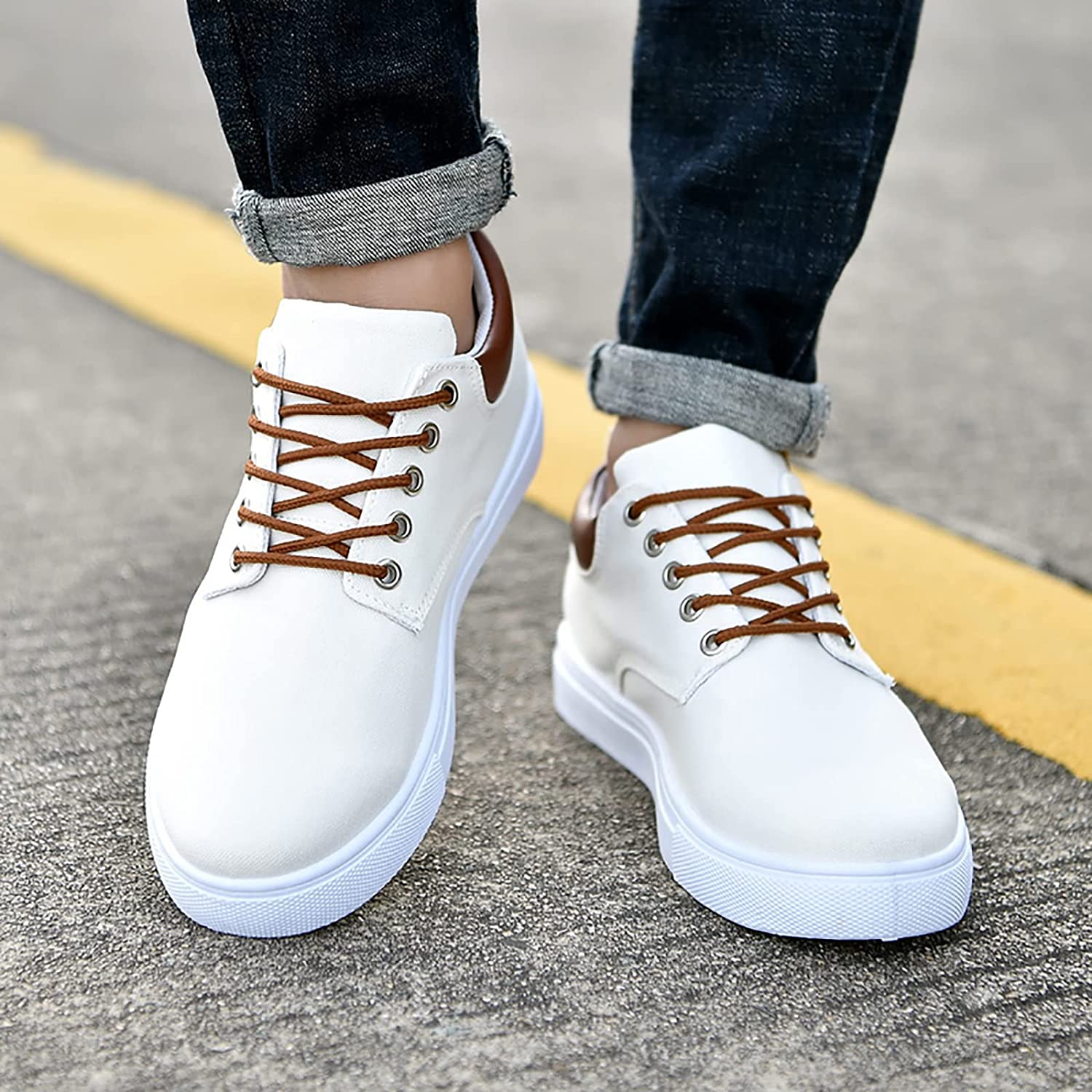 Canvas Sneakers for Men with Platform Sole – Casual Lace-Up Shoes for Work, Weekends & Everyday Wear | Thomler