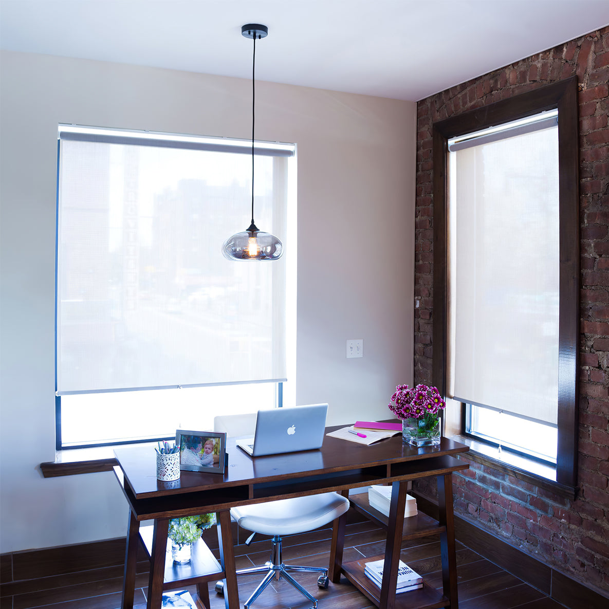 Pendant Light Glass 11 in Clear Indoor Ceiling LED E26 E27 Dining Room Kitchen Hanging Fixture | Thomler