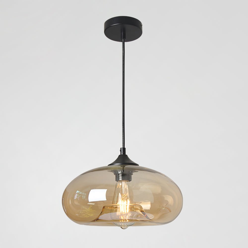Pendant Light Glass 11 in Clear Indoor Ceiling LED E26 E27 Dining Room Kitchen Hanging Fixture | Thomler
