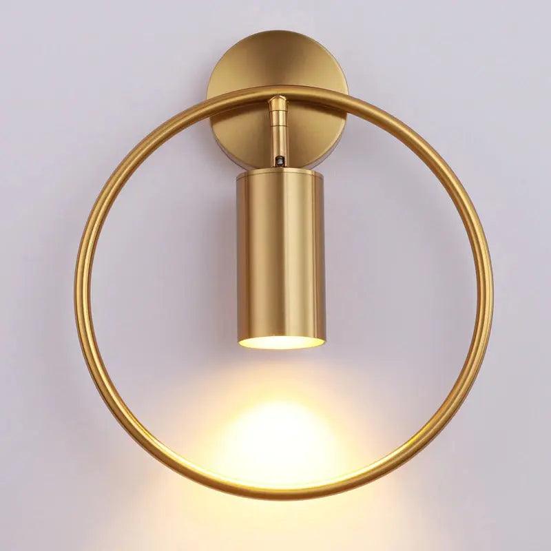 Curved Metal Wall Sconce Light with Linear Arm Design | Modern Lighting for Bedroom Living Room Hallway | Available in Black Gold & Black-Go | Thomler