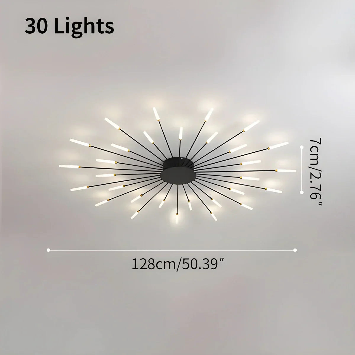 Ceiling Light Metal LED 20 To 42 Light Points Living Room Dining Room Dimmable Remote Modern Lighting Fixture | Thomler