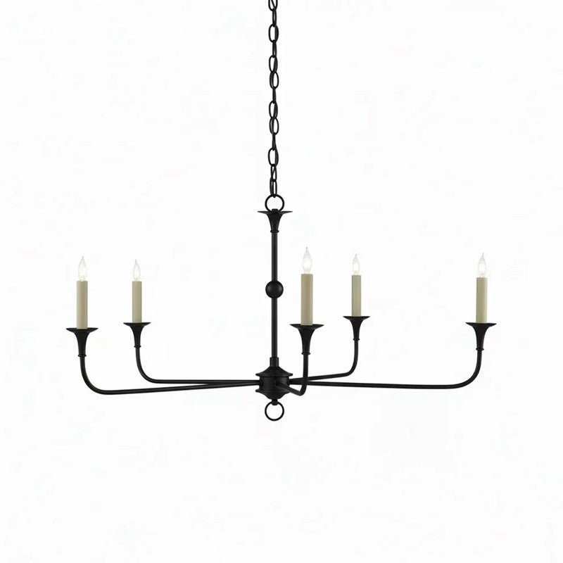 Pendant Light Brass Metal 91.0 cm Dining Room Candle Style Ceiling Chandelier Adjustable Chain E14 Hanging Fixture | Thomler