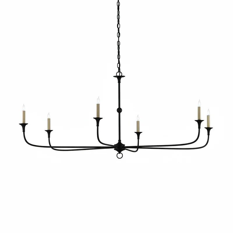 Pendant Light Brass Metal 91.0 cm Dining Room Candle Style Ceiling Chandelier Adjustable Chain E14 Hanging Fixture | Thomler