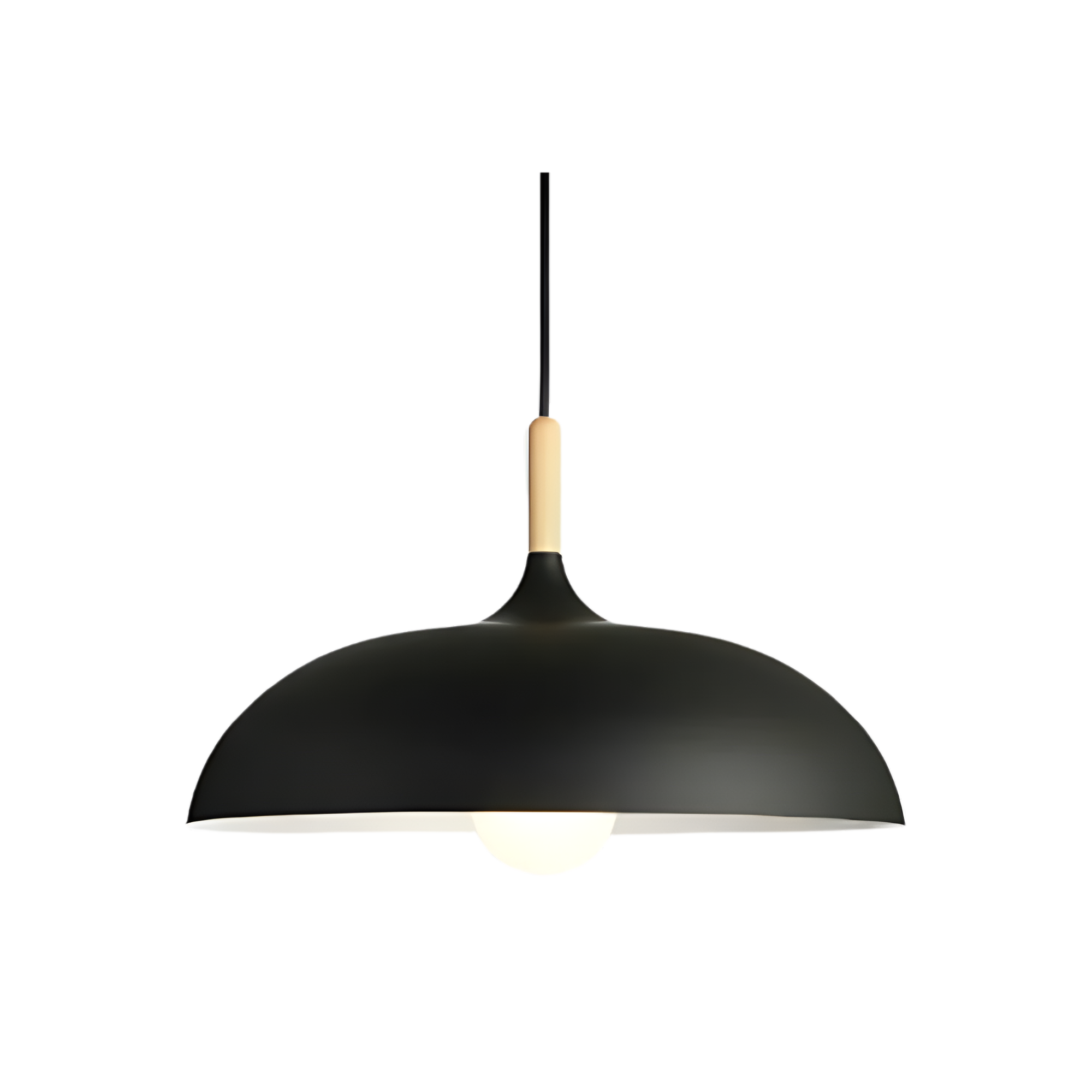 Pendant Light Wood Iron Shade Ø35.0–60.0 cm Dining Room Kitchen Island Japandi Scandinavian Hanging Ceiling Lamp E27 | Thomler
