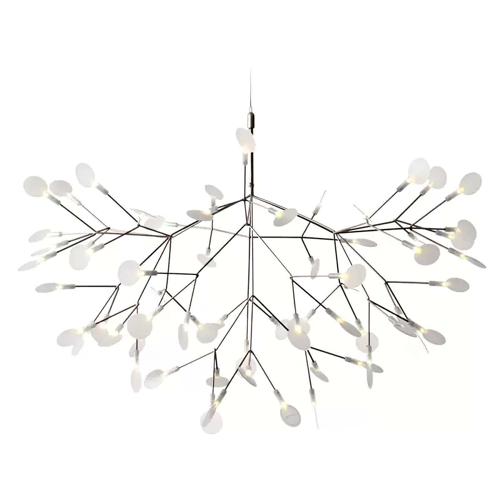 Black Firefly LED Chandelier 38.6 in Decorative Ceiling Light Warm Ambient Lighting Modern Living Room Bedroom Dining Area | Thomler