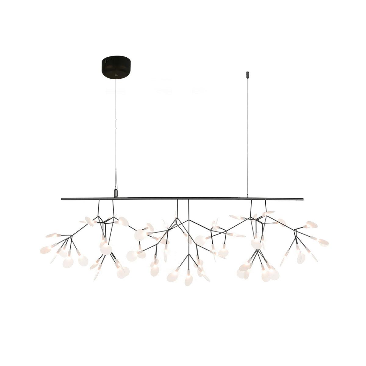 Black Firefly LED Chandelier 38.6 in Decorative Ceiling Light Warm Ambient Lighting Modern Living Room Bedroom Dining Area | Thomler