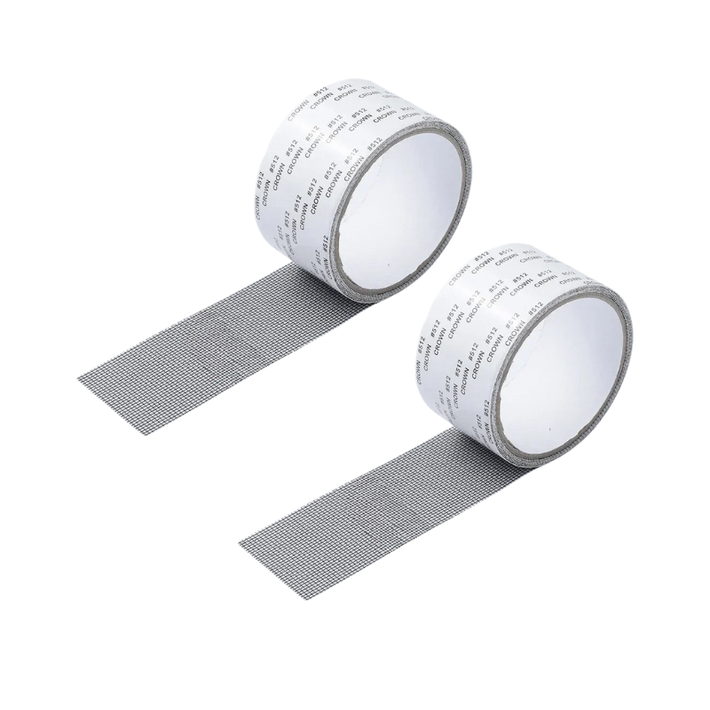 Window Screen Repair Patch Kit – Self-Adhesive Fiberglass Mesh Tape for Torn & Ripped Screens, Gray Black White Options for Door Window | Thomler