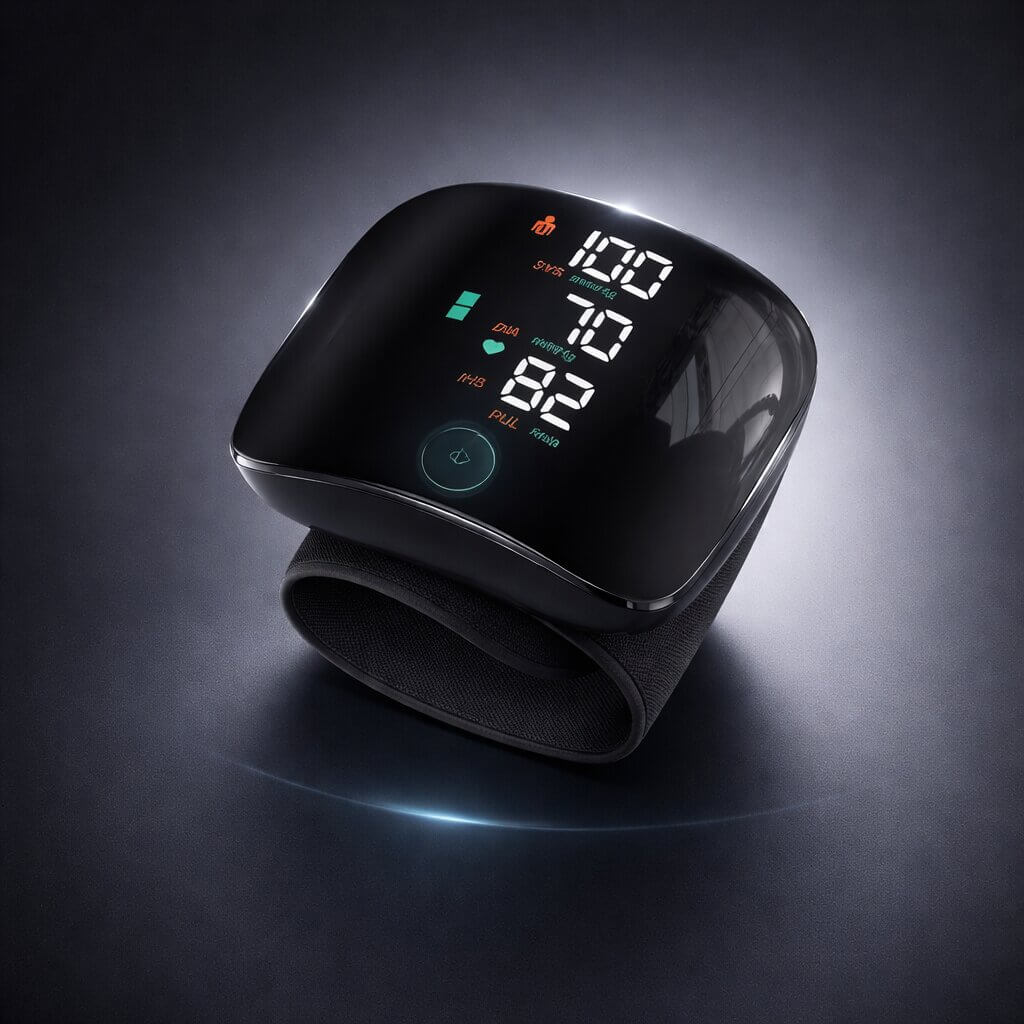 Rechargeable Wrist Blood Pressure Monitor with Voice Readout and Touch Screen for Home Health Tracking | Thomler