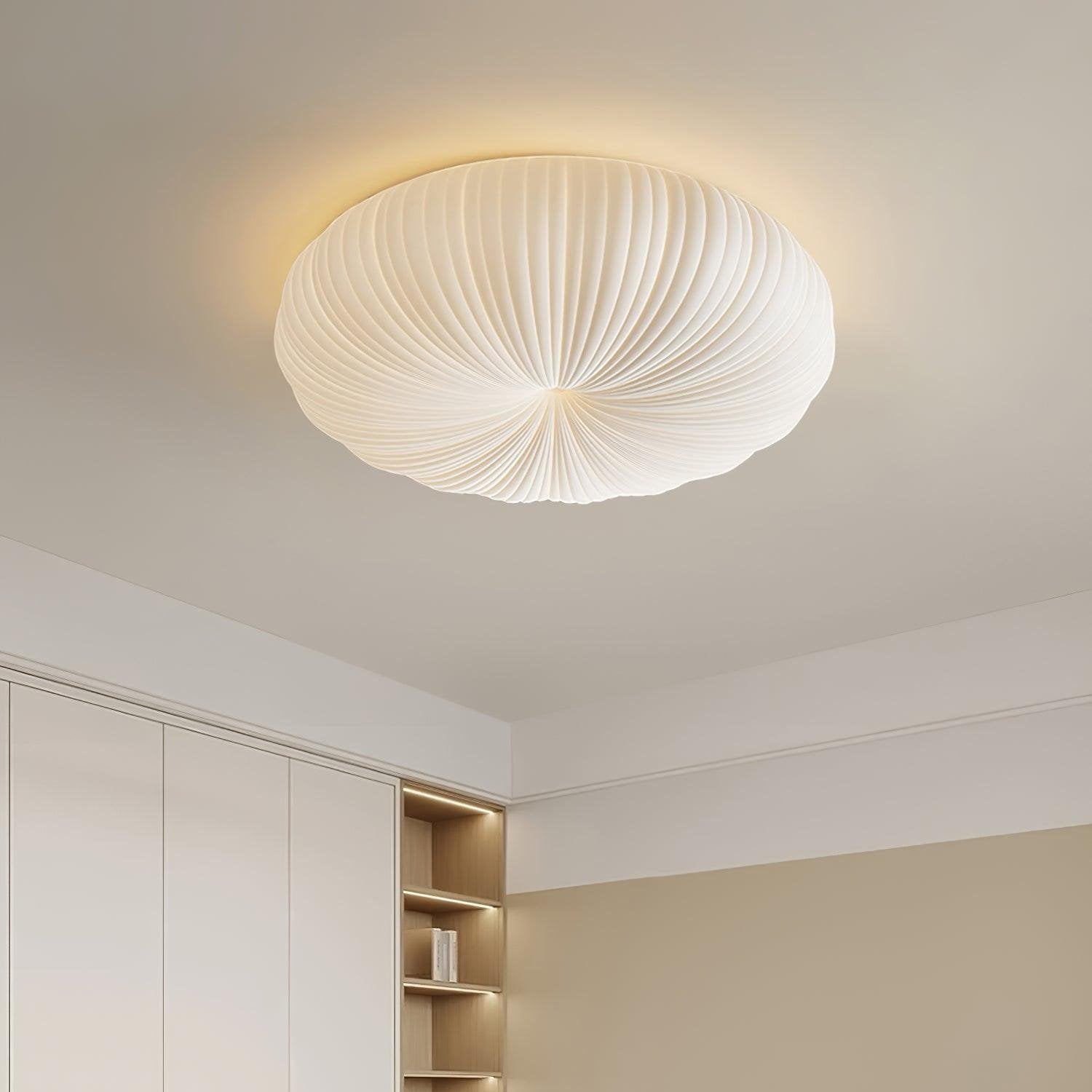 Ceiling Lamp Metal PE Acrylic 55.0 cm White Living Room Dimmable Remote Control LED Flush Mount Light | Thomler