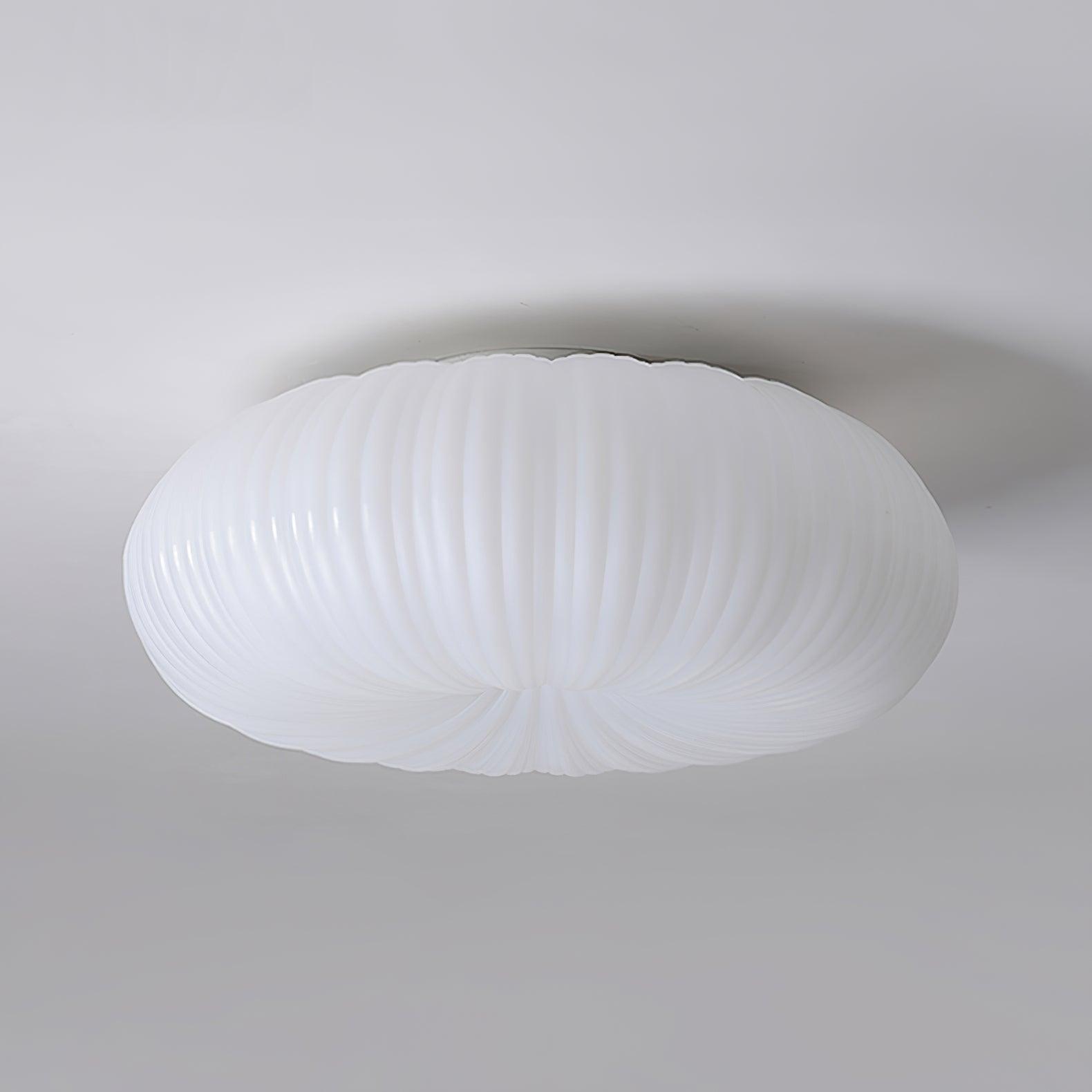 Ceiling Lamp Metal PE Acrylic 55.0 cm White Living Room Dimmable Remote Control LED Flush Mount Light | Thomler