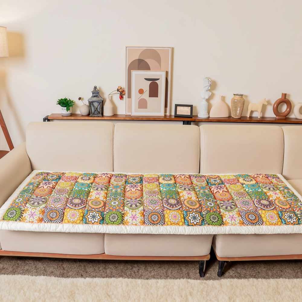 Quilted Cotton Furniture Protector Cover Anti-Slip Couch Cushion Pad for Sofa Chair Loveseat Pet-Friendly Washable Mat for Living Room | Thomler