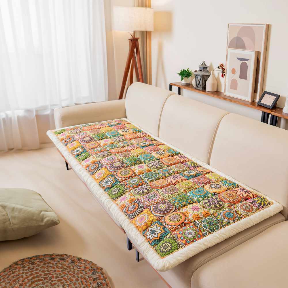 Quilted Cotton Furniture Protector Cover Anti-Slip Couch Cushion Pad for Sofa Chair Loveseat Pet-Friendly Washable Mat for Living Room | Thomler