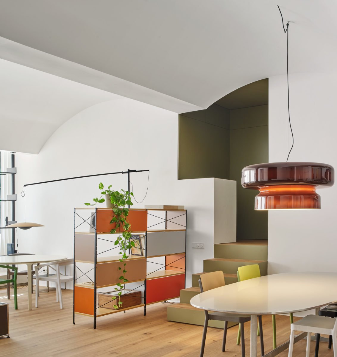 Pendant Light Glass Metal LED 40.0 cm Adjustable Brown Dining Room Kitchen Island Ceiling Lamp | Thomler