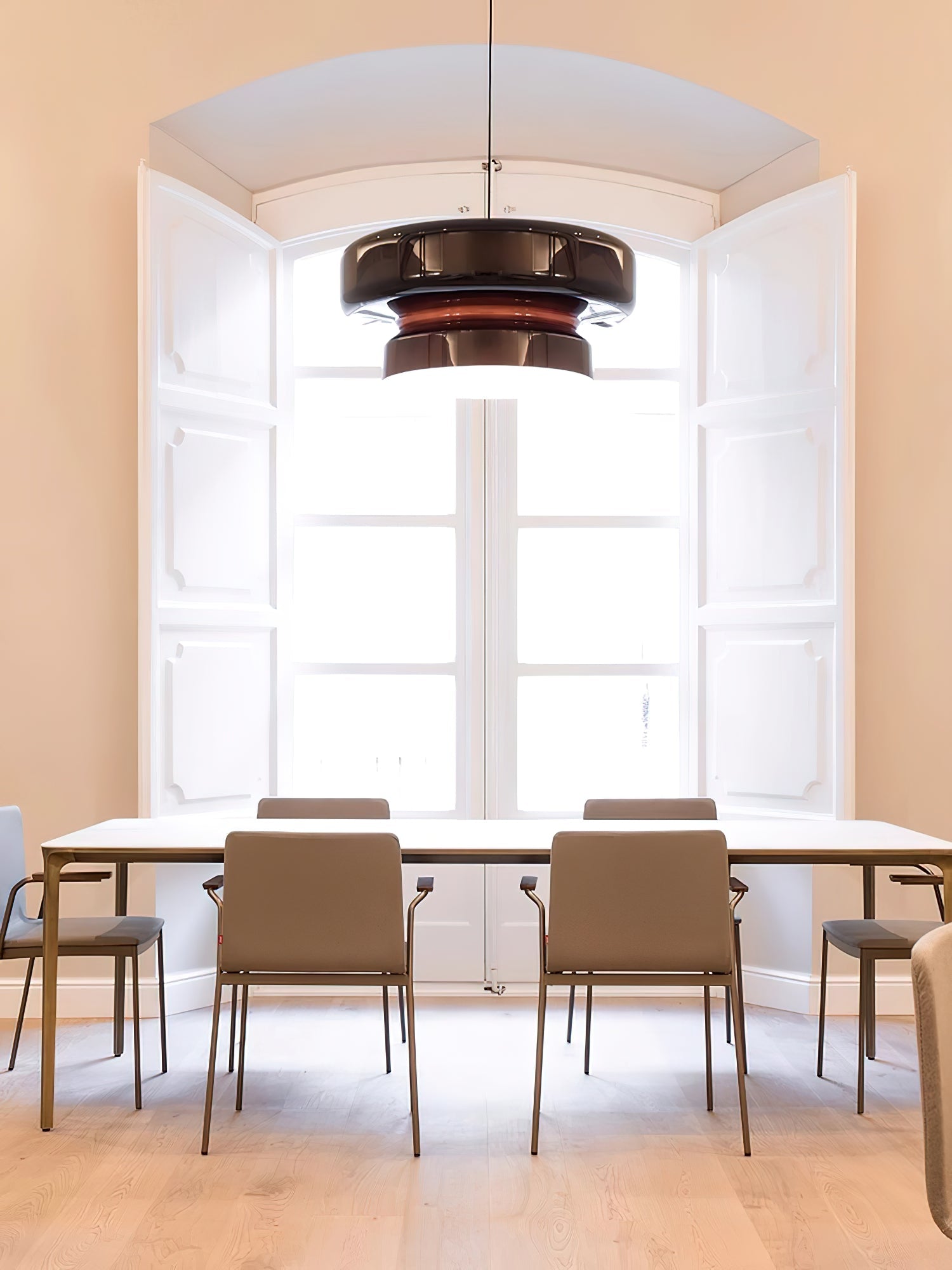 Pendant Light Glass Metal LED 40.0 cm Adjustable Brown Dining Room Kitchen Island Ceiling Lamp | Thomler