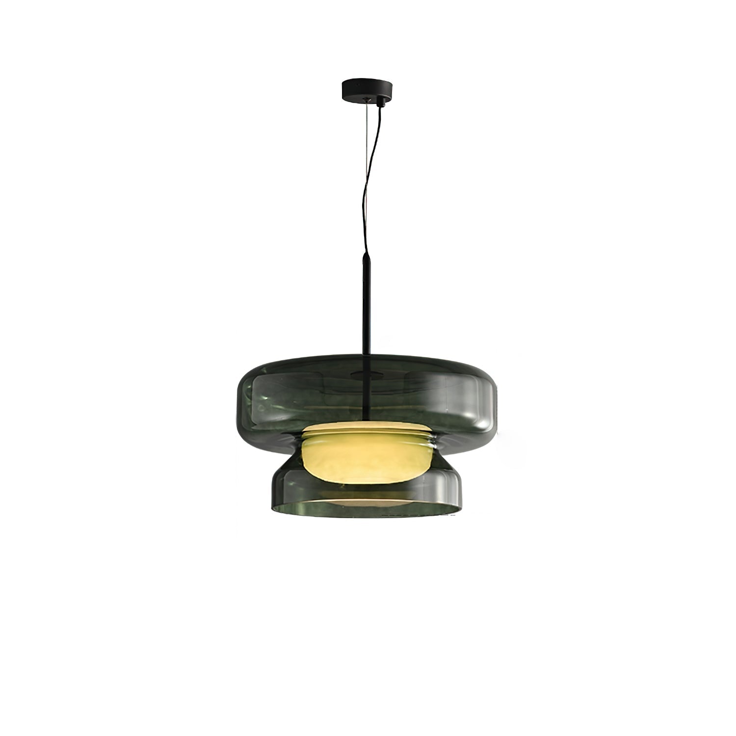 Pendant Light Glass Metal LED 40.0 cm Adjustable Brown Dining Room Kitchen Island Ceiling Lamp | Thomler
