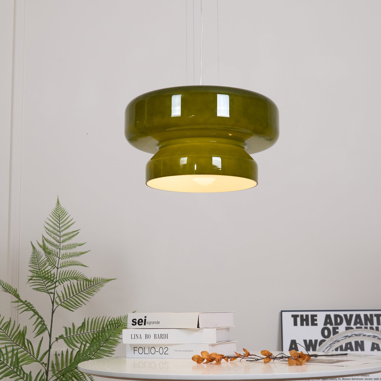Pendant Light Cast Glass 40.0 cm Chrome Dining Room Kitchen Island Hanging Ceiling Lamp Adjustable E27 | Thomler
