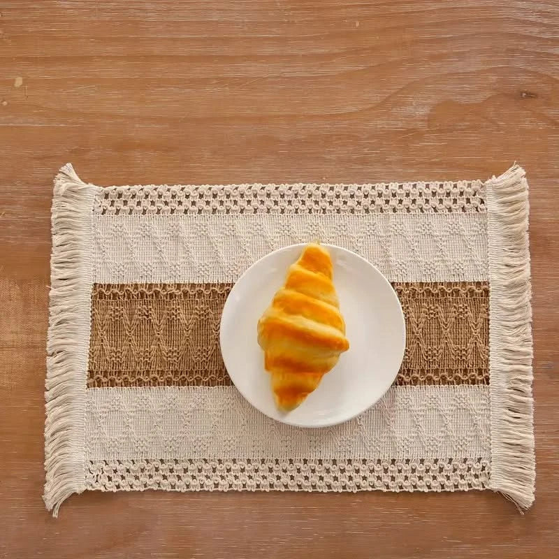 Woven Textile Dining Mats – Heat-Safe Table Protection with Earthy Bohemian Styling | Thomler