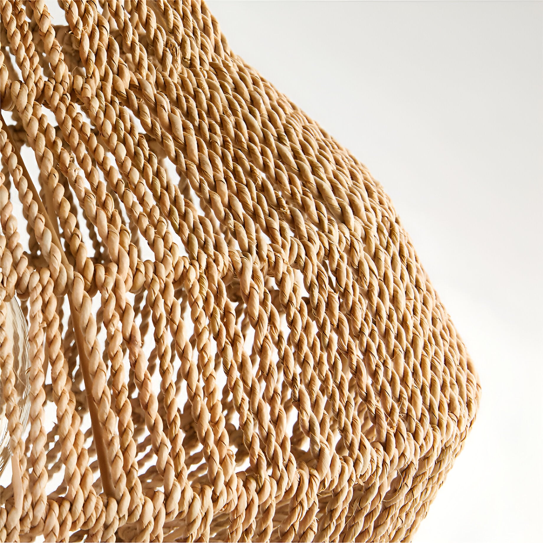 Pendant Light Rattan 23.6 in Adjustable Hanging Dining Room Kitchen Island Boho Ceiling Lamp Natural Woven Shade | Thomler