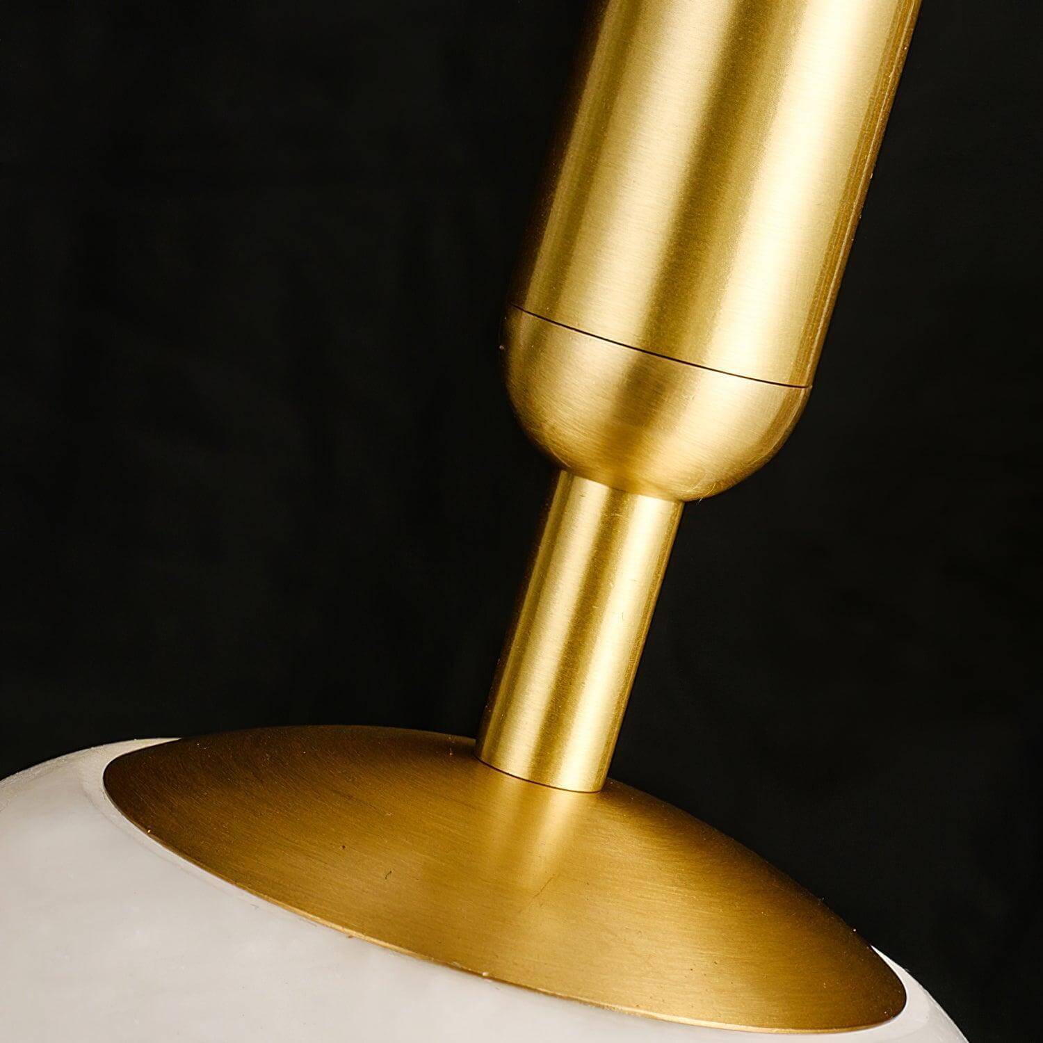 Pendant Light Alabaster Sphere 4.7 in Brass Small Dining Kitchen Island Hanging Ceiling Lamp Modern Minimalist | Thomler